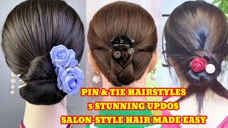 Easy Hairpin & Hair Tie Hairstyles Compilation – Salon-Style Tutorials 2025