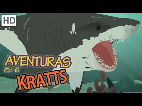 Capa de Aventuras com os Kratts - Grudados em um tubarão