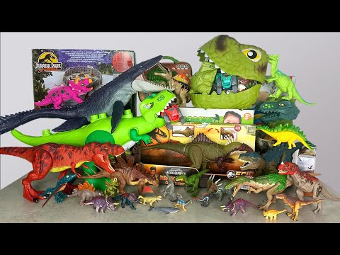 Jurassic World Unboxing Review Asmr Giant T-rex Head Mosasaurus Beckle Spinax Kentrosaurus Baryonyx