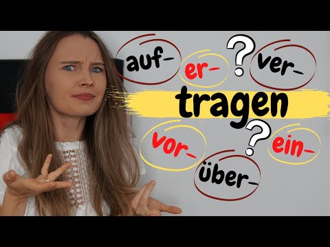 Verben mit dem Wortstamm "tragen"  | Deutsch lernen b2, c1