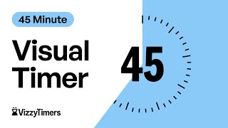 45 Minute Visual Countdown Timer For Classroom, Parents, Kids, ADHD focus, Workouts, by Vizzy Timers