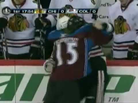 Colin Fraser VS Matt Hendricks-Chicago Blackhawks VS Colorado Avalanche-11-6-09