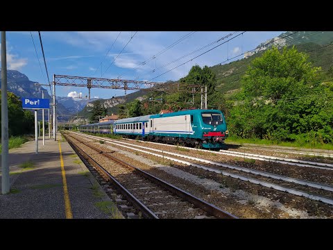 ETR500.Y1 Aiace, E632.029 e altri treni passeggeri sulla ferrovia del Brennero