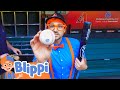 Blippi Visits A Baseball Stadium Blippi Learning Videos For Kids