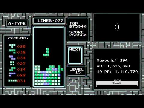 NES Tetris - Level 15 No Next Box 400k [WR]