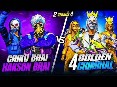INDIA'S TOP CRIMINALS VS HAKSON BHAI AND CHIKU BHAI 😱 GOLDEN CRIMINAL GAMEPLAY 🔥 GARENA FREE FIRE