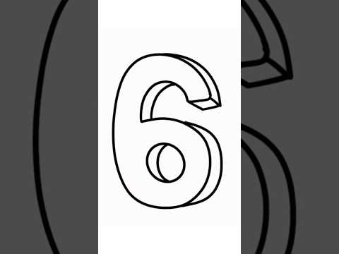 How To Draw Number, Six 6 In 3D