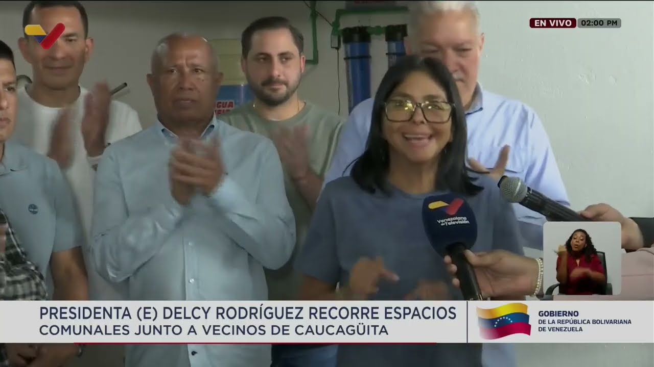 Delcy Rodríguez visita la parroquia Caucagüita en el este de Caracas, 20 junio 2026