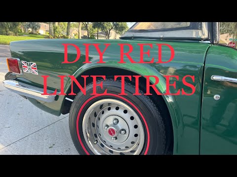 DIY RED LINE TIRES. Triumph TR6 or any model that had red lines original.  @DIYHELP