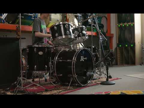 Vintage Rogers R-380 "Double Soul" Jet Black Drum Set image 26