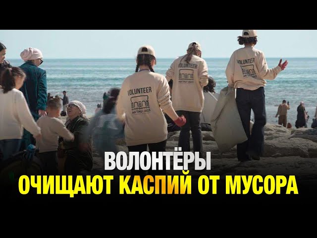 Волонтёры очищают Каспий от мусора
