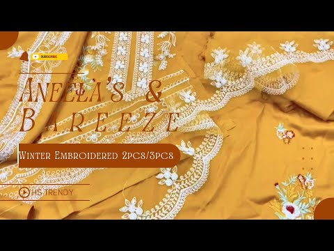 Aneela's/ Bareeze winter new embroidered 2pcs/3pcs collection Flat 75%OFF #trending #viral #fashion