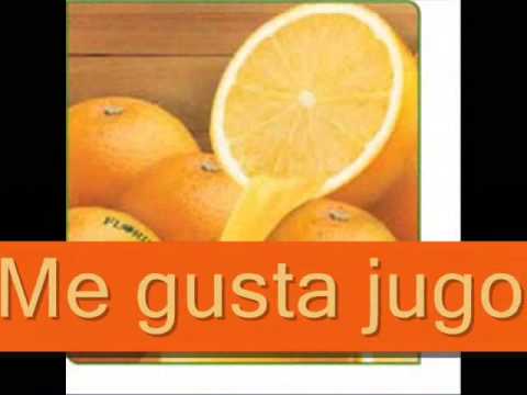 Jugo de naranja - Spanish food vocabulary song