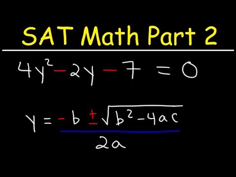 Solving Quadratic Equations By Factoring - SAT Math Part 2
