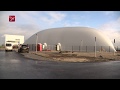 Tijdelijke blaashal biedt extra indoor sportruimte