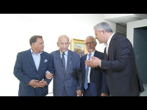 الوزير الأول الأسبق السيد عبد الرحمن اليوسفي يقوم بزيارة لمتحف محمد السادس للفن المعاصر