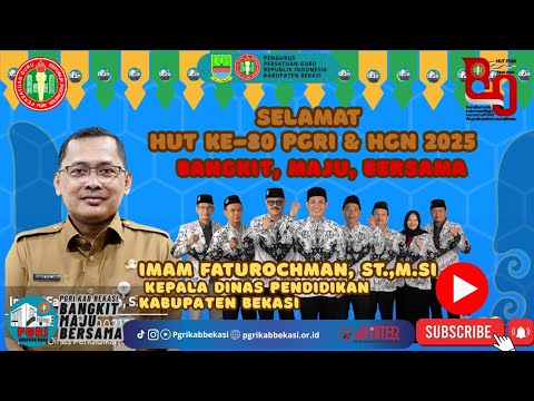 Ucapan HUT PGRI dari kepala Dinas Pendidikan Kab.Bekasi