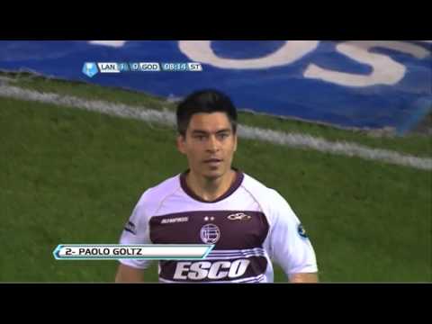 Gol de Goltz. Lanús 2 - Godoy Cruz 0. Torneo Inicial. Sexta Fecha. Fútbol Para Todos