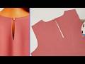 How To Cut And Sew A Back Neckline With Notch Button Loop Sewing Tutorial Sewing Tips And Tricks