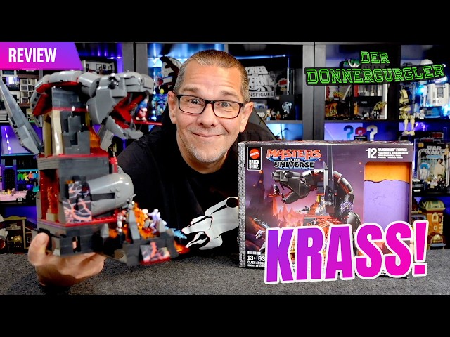 Vídeo relacionado con Mattel Brick Shop Masters of The Universe Combate en la Montaña de la Serpiente Conjunto de construcción con 636 Piezas y 12 Figuras, coleccionistas Adultos y a Partir de 13 años, JMB31