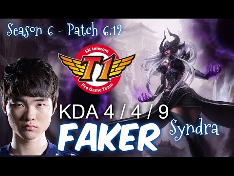SKT T1 Faker SYNDRA Mid vs Ryze - Patch 6.12 KR | League of Legends