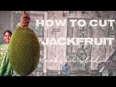 jackfruit l cutting of fresh jackfruit l panasa Pandu Ela cut cheyalo