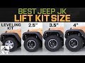Jeep Wrangler JK Leveling Kit Vs 2 5 Vs 3 5 Vs 4 How To Select The Best Jeep Lift Kit