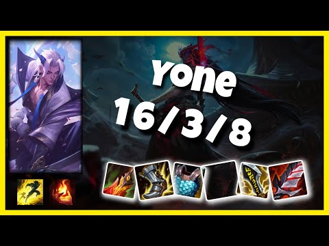 Yone vs Katarina Mid 11.3 Challenger Gameplay S11 (16/3/8) - EU