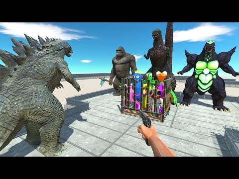 Fps Avatar and Godzilla 2014 Rescue Rainbow Friends From Monster - ARBS