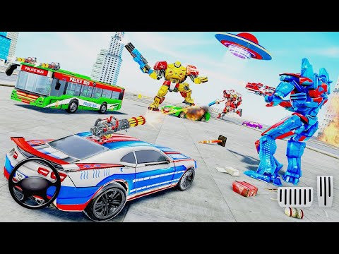 Bus Robot Car Transform War– Spaceship Robot game 2021 - Gameplay Walkthrough Part 1 (Android, iOS)
