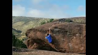 Video thumbnail of Directo a la Zahora, 6b+. Albarracín