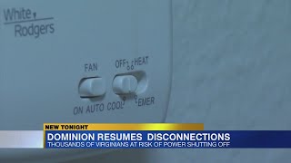 Dominion Energy encourages customers to get on payment plans, power cut-offs resume today