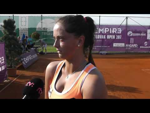 EMPIRE Slovak Open 2017 1R, interview, Viktoria KUZMOVA (SVK) - Asia MUHAMMAD (USA) 6-3 3-6 7-6(2)