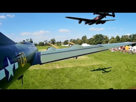 ② ONBOARD CAMS ON GIANT SCALE RC WW2 BOMBERS AT THE LMA MUCH MARCLE MODEL AIRCRAFT SHOW - 2014