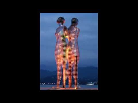 Georgia Batumi Statue of Love at night