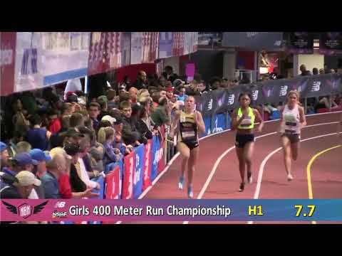 New Balance Nationals Indoor Championship: 400m Girls Prelims Heat 1