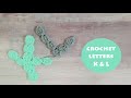 How To Crochet Letters Alphabets K L Using Cluster Stitch Crochet With Samra
