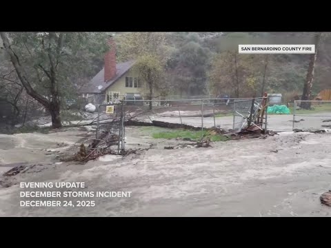 California's intense winter storms turned some roads into rivers of mud