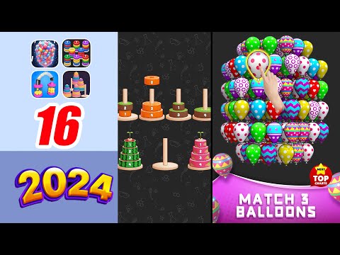 Balloon Master 3D!, Triple Ring Match!, Pipe Sort 3D!, Tower of Hanoi Sort! | Next Top Charts