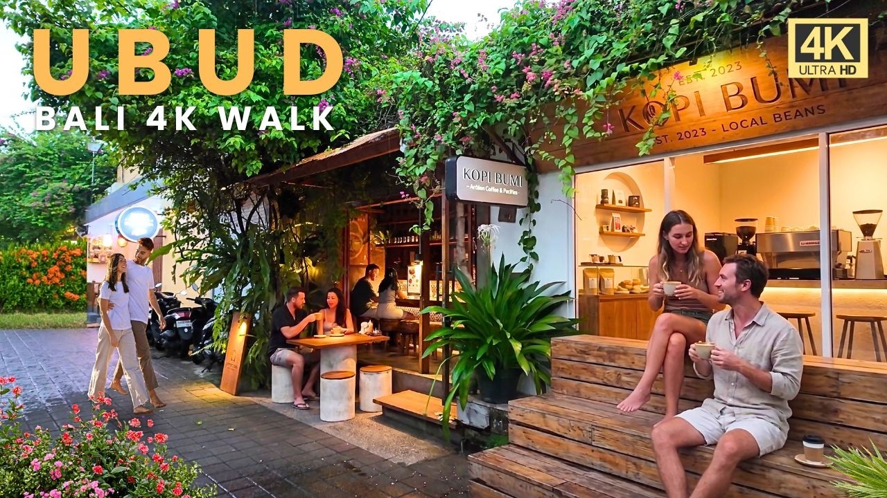 Ubud Evening Walk 4K 🌙 Calm Bali Sunset & Peaceful Street Vibes