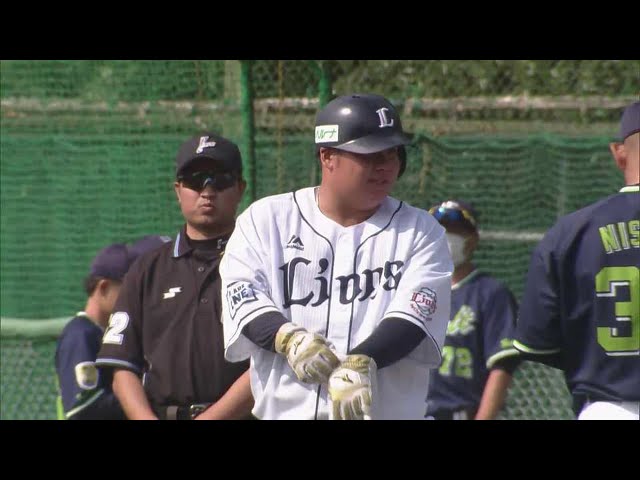 【ファーム】ライオンズ・渡部健人のタイムリーヒットで勝ち越し!! 2022年6月10日 埼玉西武ライオンズ 対 東京ヤクルトスワローズ