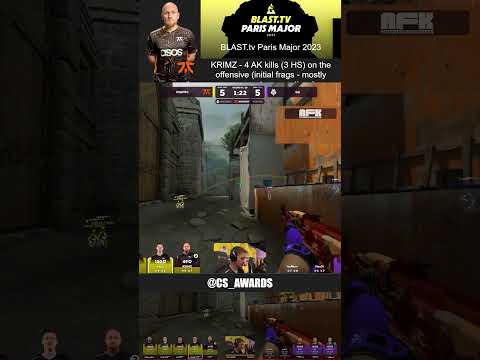 KRIMZ - 4 AK kills (3 HS) on the offensive (initial fra.. (fnatic vs G2) - BLAST.tv Paris Major 2023