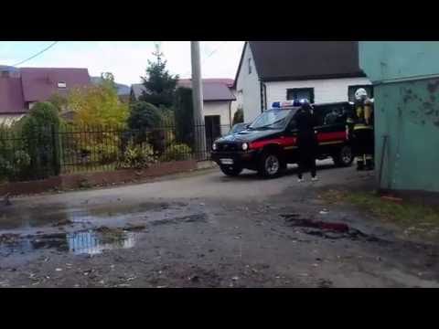 Strażacka brama weselna dla dh. Mateusza i Katarzyny | OSP Milówka