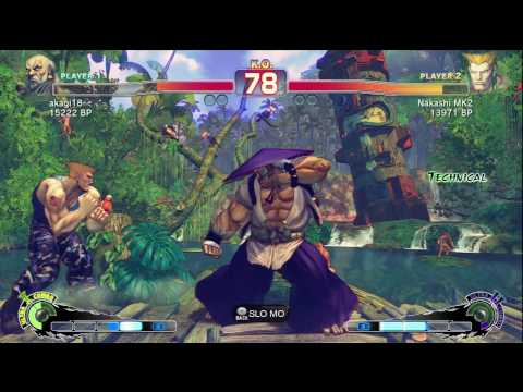 akagi18 [Gouken] vs Nakashi MK2 [Guile] SSF4 Japanese Online Ranked Matches - TRUE HIGH-DEF