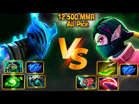 12,500 MMR Razor (Aui_2000) VS Templar Assassin (TOP 1) Dota 2 Battle  [Watch & Learn]