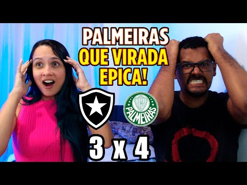 REACT BOTAFOGO 3 X 4 PALMEIRAS - VIRADA ESPETACULAR, ENDRICK NOME DO JOGO.