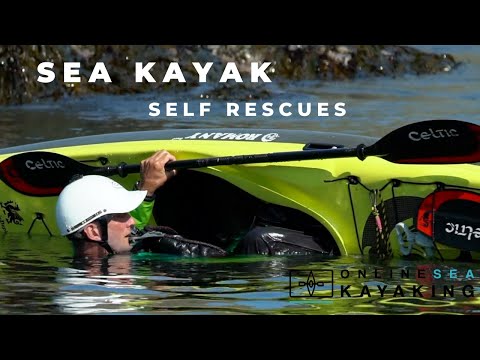 Sea kayak self rescues - Reentry and roll - Back deck scramble