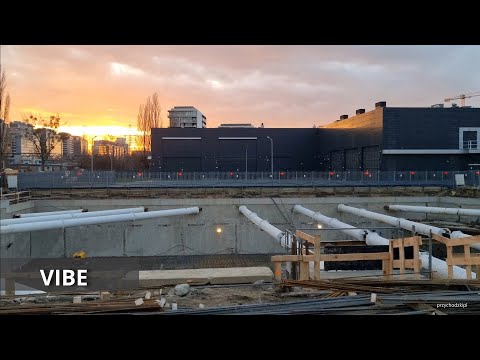 Warszawa / Warsaw VIBE - budowa kompleksu biurowego z wieżą 95 m / Construction of VIBE - 14.01.2023