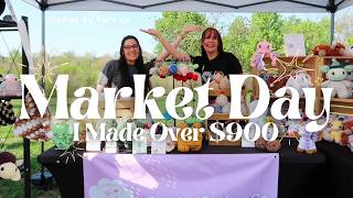 MARKET DAY 🌸 I MADE OVER $900 💸 EVERYTHING THAT SOLD 🛍️ EASTER EGGSTRAVAGANZA 🐣