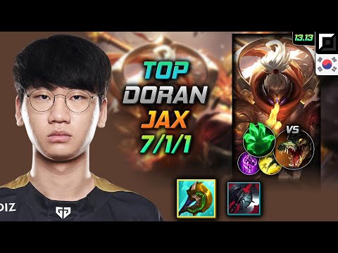 Jax Top Build Doran Divine Sunderer Grasp of the Undying - LOL KR Challenger Patch 13.13